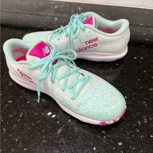 New Balance Light Green and Pink Athletic Shoes